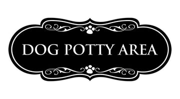 Designer Paws, Dog Potty Area Wall or Door Sign